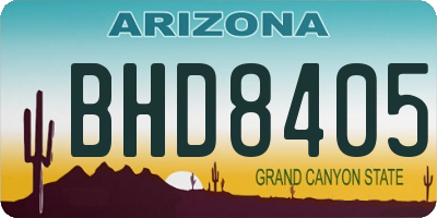 AZ license plate BHD8405