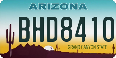 AZ license plate BHD8410