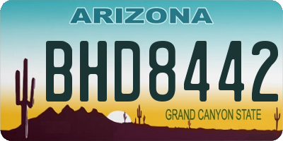 AZ license plate BHD8442