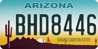AZ license plate BHD8446