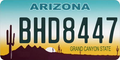 AZ license plate BHD8447