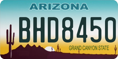 AZ license plate BHD8450