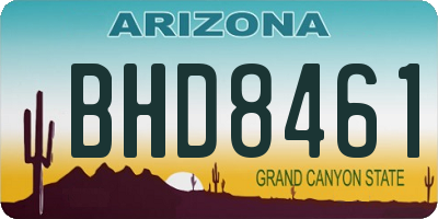 AZ license plate BHD8461