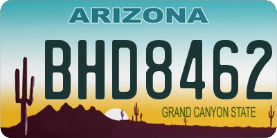 AZ license plate BHD8462