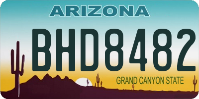 AZ license plate BHD8482