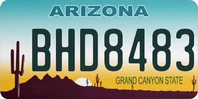 AZ license plate BHD8483