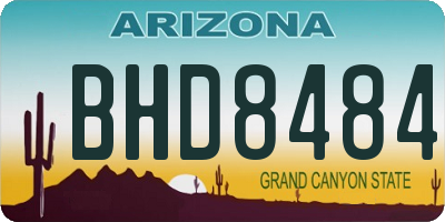 AZ license plate BHD8484