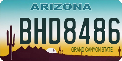 AZ license plate BHD8486