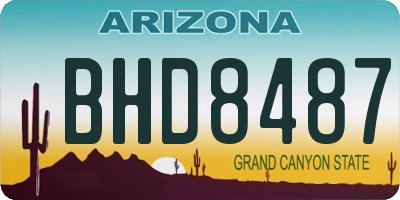 AZ license plate BHD8487