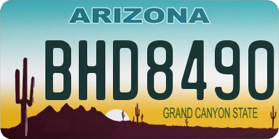 AZ license plate BHD8490