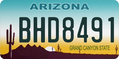 AZ license plate BHD8491