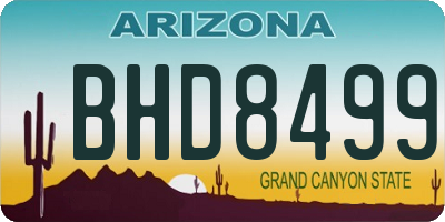 AZ license plate BHD8499