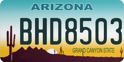 AZ license plate BHD8503