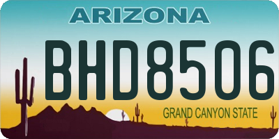 AZ license plate BHD8506