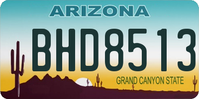 AZ license plate BHD8513