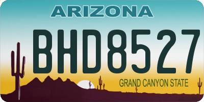 AZ license plate BHD8527