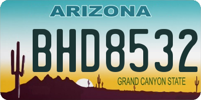 AZ license plate BHD8532