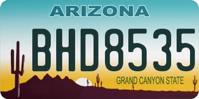 AZ license plate BHD8535