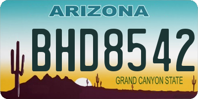 AZ license plate BHD8542