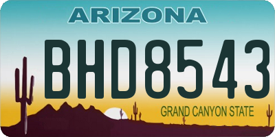 AZ license plate BHD8543