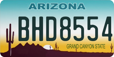 AZ license plate BHD8554