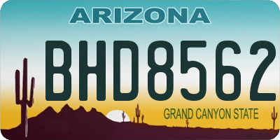 AZ license plate BHD8562