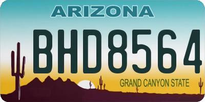 AZ license plate BHD8564