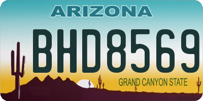 AZ license plate BHD8569