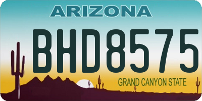 AZ license plate BHD8575