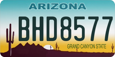 AZ license plate BHD8577