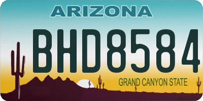 AZ license plate BHD8584