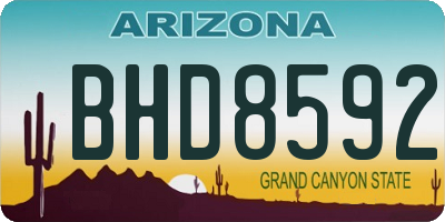 AZ license plate BHD8592