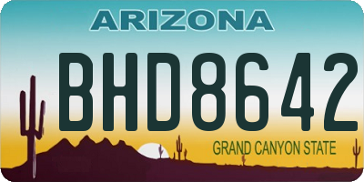 AZ license plate BHD8642