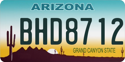 AZ license plate BHD8712