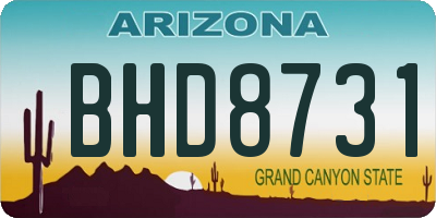 AZ license plate BHD8731