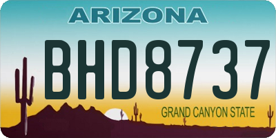AZ license plate BHD8737