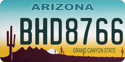AZ license plate BHD8766