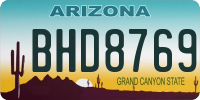 AZ license plate BHD8769