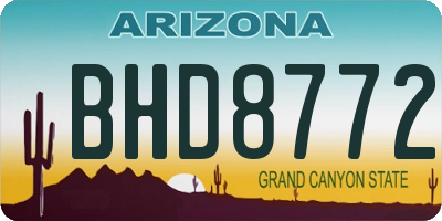 AZ license plate BHD8772