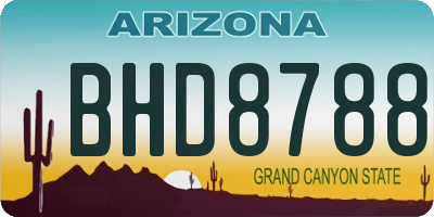 AZ license plate BHD8788