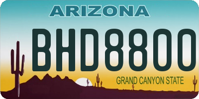 AZ license plate BHD8800