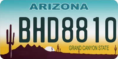 AZ license plate BHD8810