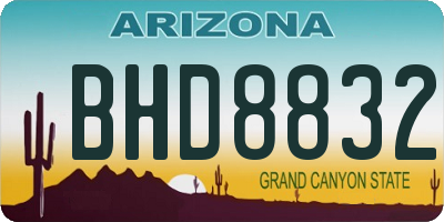 AZ license plate BHD8832