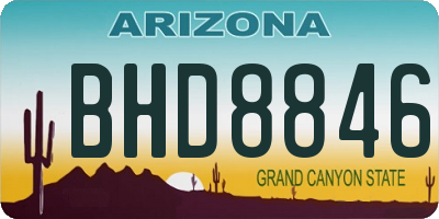 AZ license plate BHD8846