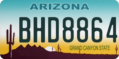 AZ license plate BHD8864