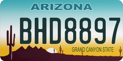 AZ license plate BHD8897