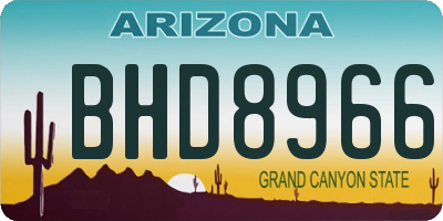 AZ license plate BHD8966