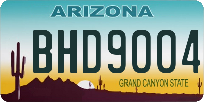 AZ license plate BHD9004