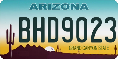 AZ license plate BHD9023
