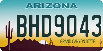 AZ license plate BHD9043